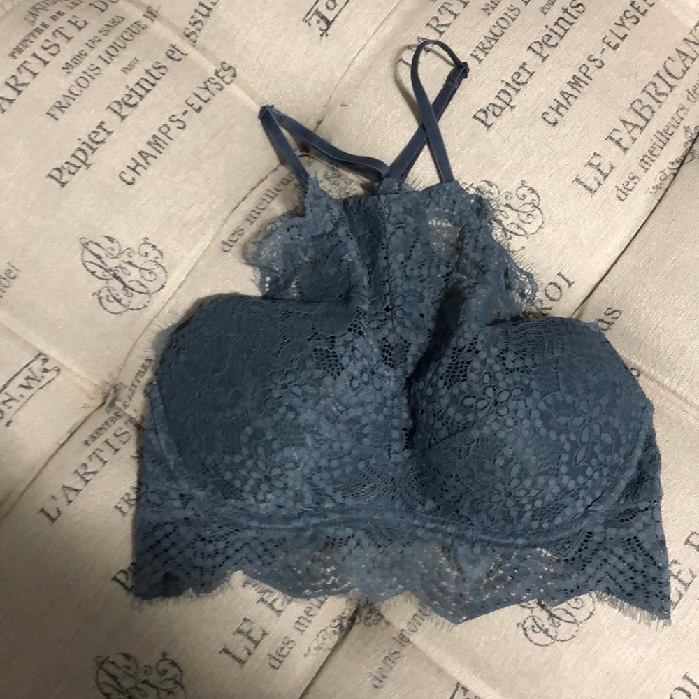 Pink blue lace bra size XS